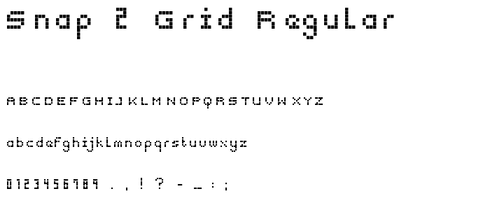 Snap 2 Grid Regular font